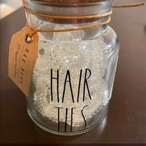 Rae Dunn Hair Ties Jar (with Ties)
